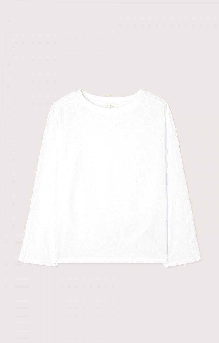american vintage T-shirt femme Fizvalley - BLANC 32 Manches longues Blanc - E23B