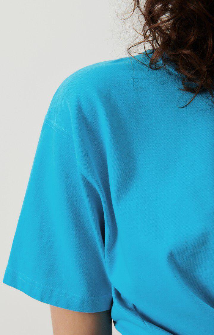 American Vintage T-shirt Femme Fizvalley - BLEU AZUR VINTAGE 19 Manches Courtes Bleu - E24