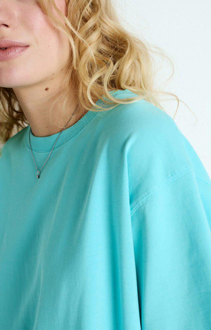 American Vintage T-shirt Femme Fizvalley - CARAIBES VINTAGE 19 Manches Courtes Bleu - E25