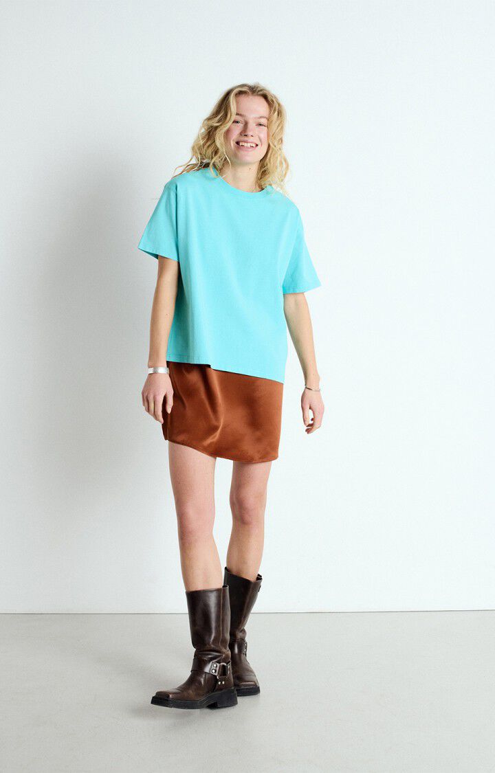 american vintage T-shirt femme Fizvalley - CARAIBES VINTAGE 19 Manches courtes Bleu - E25