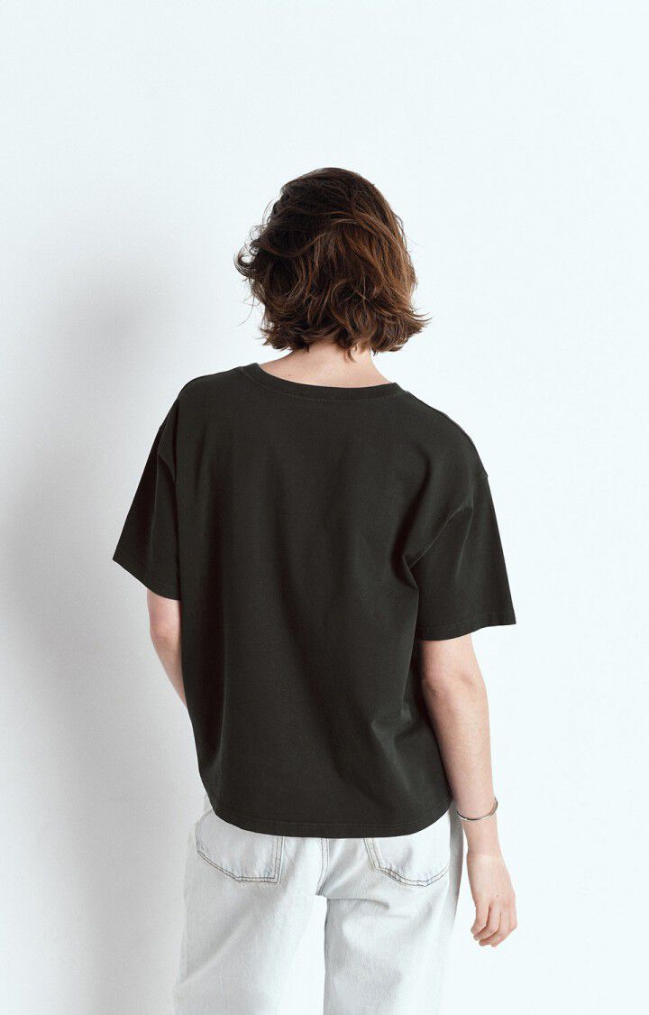 American Vintage T-shirt Femme Fizvalley - CARBONE VINTAGE 19 Manches Courtes Noir - E25