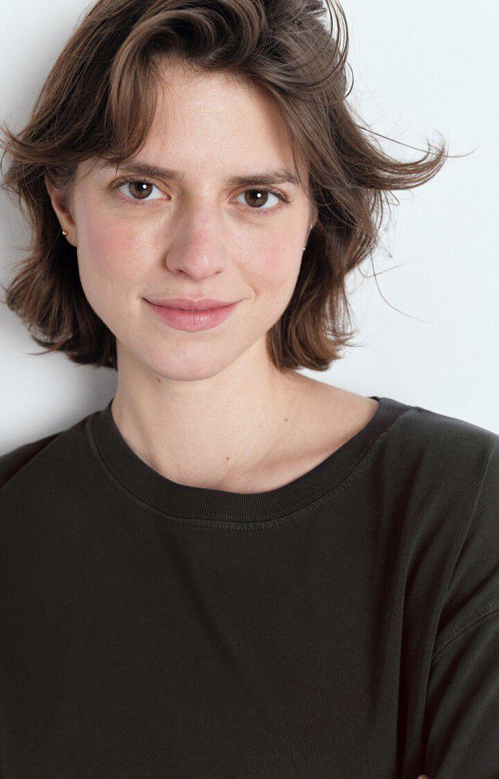 American Vintage T-shirt Femme Fizvalley - CARBONE VINTAGE 19 Manches Courtes Noir - E25