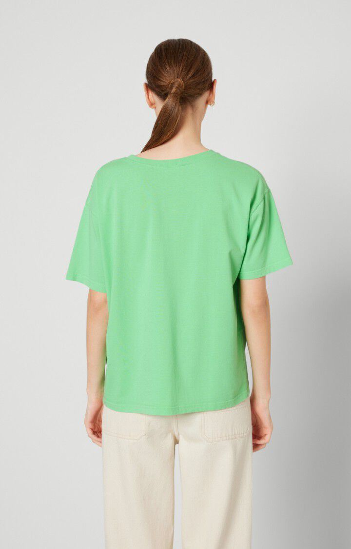 American Vintage T-shirt Femme Fizvalley - CHRYSALIDE VINTAGE 19 Manches Courtes Vert - E23