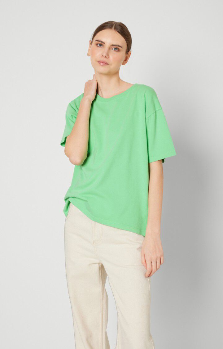 american vintage T-shirt femme Fizvalley - CHRYSALIDE VINTAGE 19 Manches courtes Vert - E23