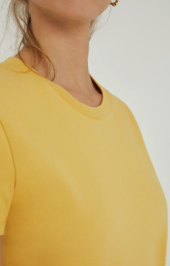American Vintage T-shirt Femme Fizvalley - EPI VINTAGE Manches Courtes Jaune - H19