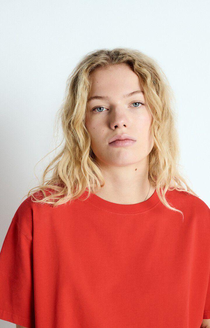 American Vintage T-shirt Femme Fizvalley - FRAISE VINTAGE 19 Manches Courtes Rouge - E25