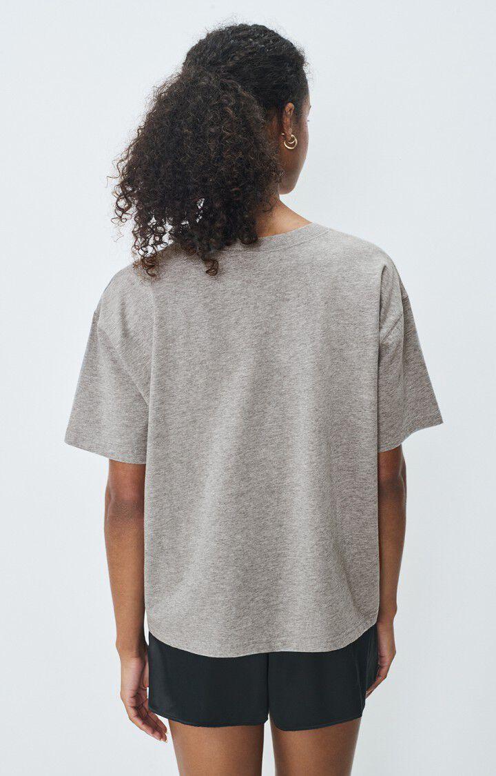 American Vintage T-shirt Femme Fizvalley - GRIS CHINE 19 Manches Courtes Gris - E25