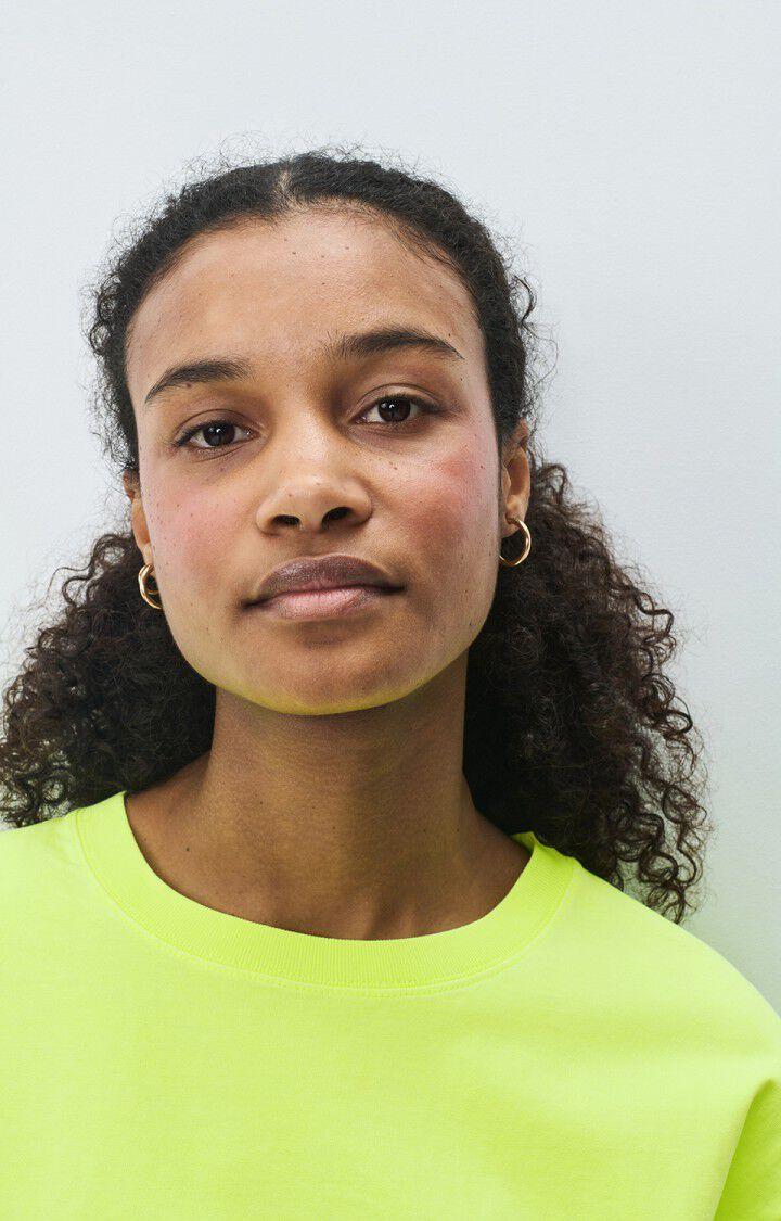 American Vintage T-shirt Femme Fizvalley - MIMOSA FLUO 19 Manches Courtes Jaune - E25