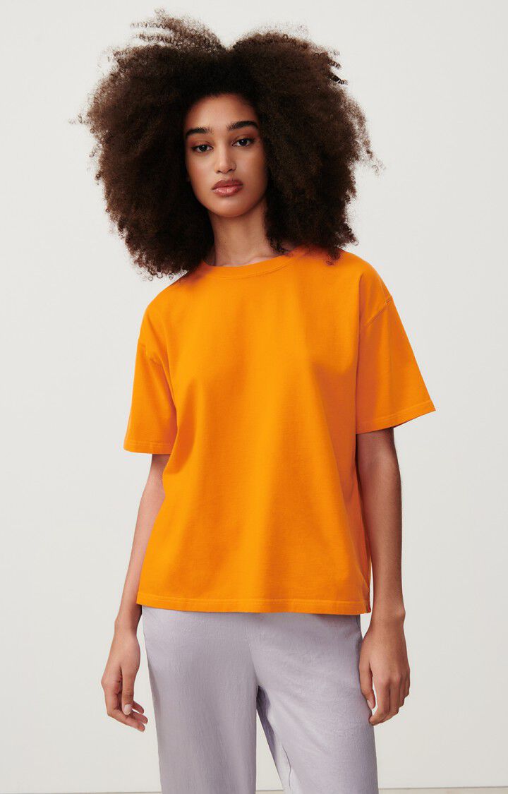 american vintage T-shirt femme Fizvalley - NECTARINE VINTAGE 19 Manches courtes Orange - H23