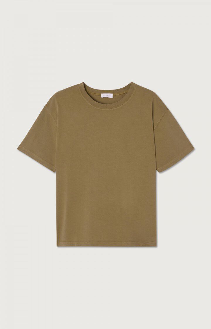 american vintage T-shirt femme Fizvalley - OLIVE 19 Manches courtes Vert - H22