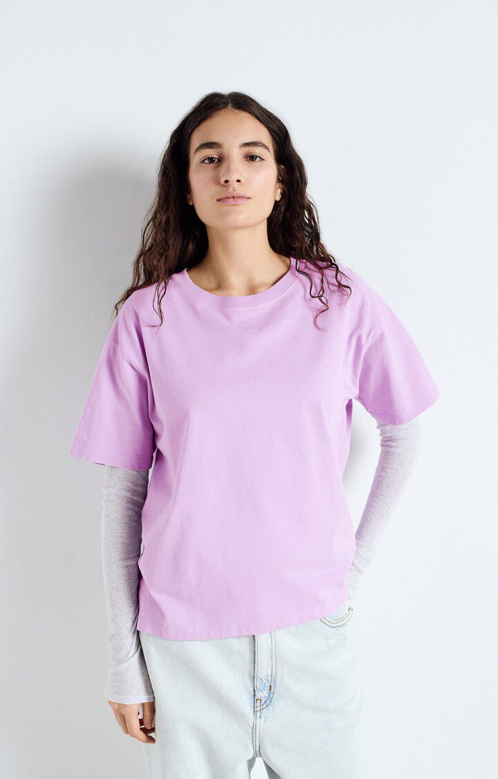american vintage T-shirt femme Fizvalley - PARME VINTAGE 19 Manches courtes Violet - E25