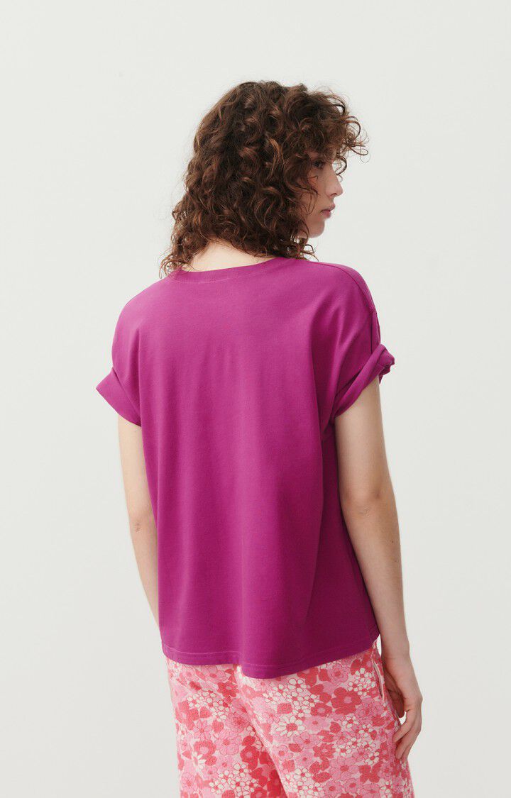 American Vintage T-shirt Femme Fizvalley - RAISIN VINTAGE 19 Manches Courtes Violet - E24