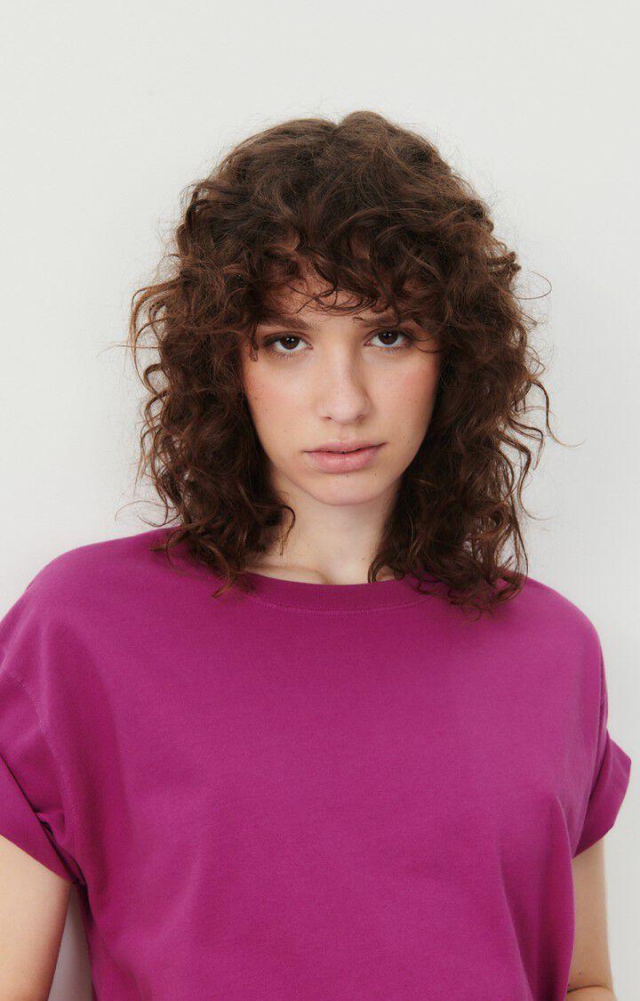 american vintage T-shirt femme Fizvalley - RAISIN VINTAGE 19 Manches courtes Violet - E24