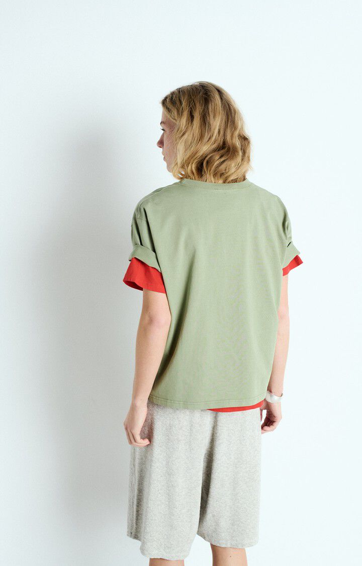 American Vintage T-shirt Femme Fizvalley - RIVE VINTAGE 19 Manches Courtes Vert - E25