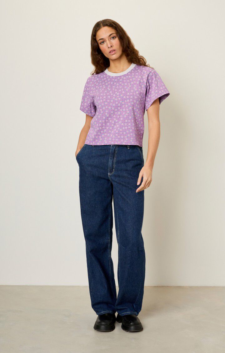American Vintage T-shirt Femme Fizvalley - TESS Violet - E22