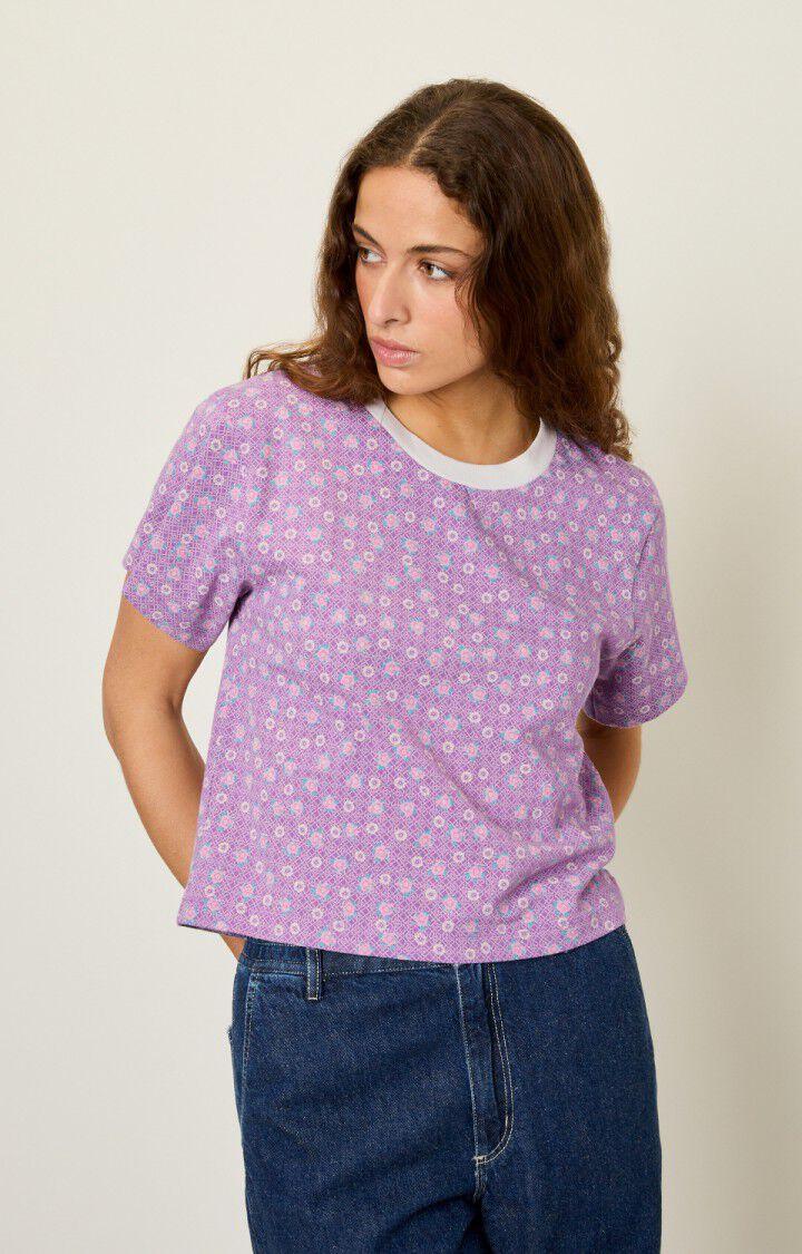 american vintage T-shirt femme Fizvalley - TESS Violet - E22