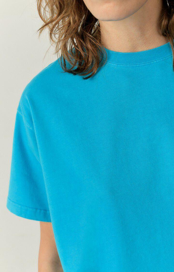 American Vintage T-shirt Femme Fizvalley - TROPIQUE VINTAGE 19 Manches Courtes Bleu - E23