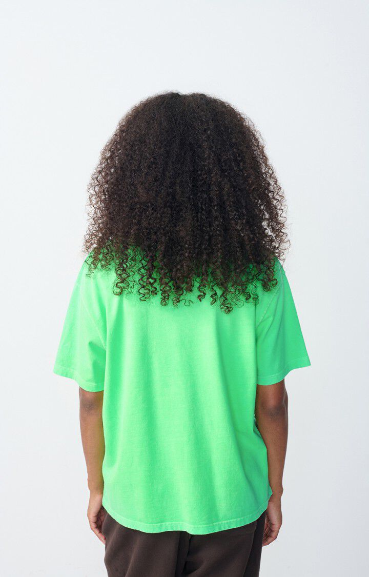 American Vintage T-shirt Femme Fizvalley - VERT FLUO 19 Manches Courtes Vert - E25