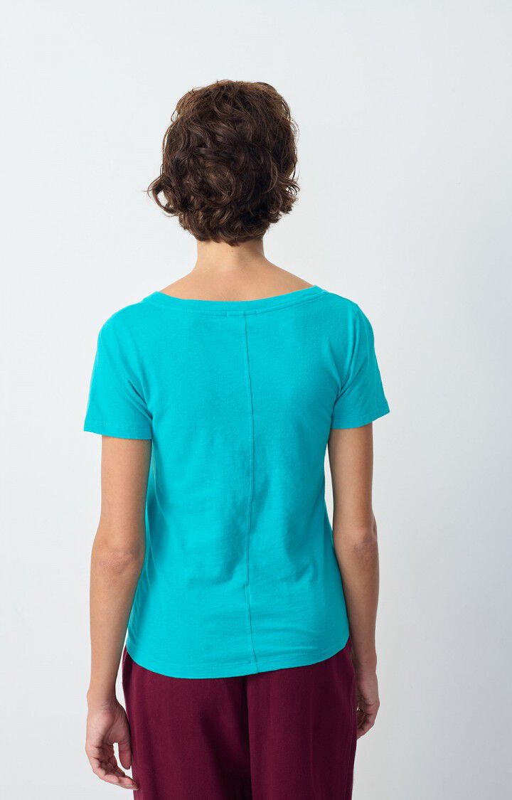 American Vintage T-shirt Femme Gamipy - AQUATIQUE 16 Manches Courtes Bleu - H24