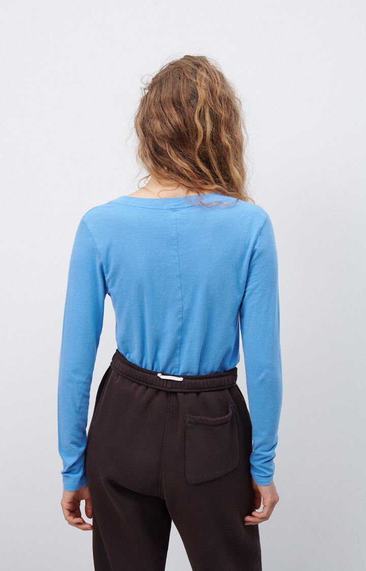 American Vintage T-shirt Femme Gamipy - BALTIQUE 62 Manches Longues Bleu - H24