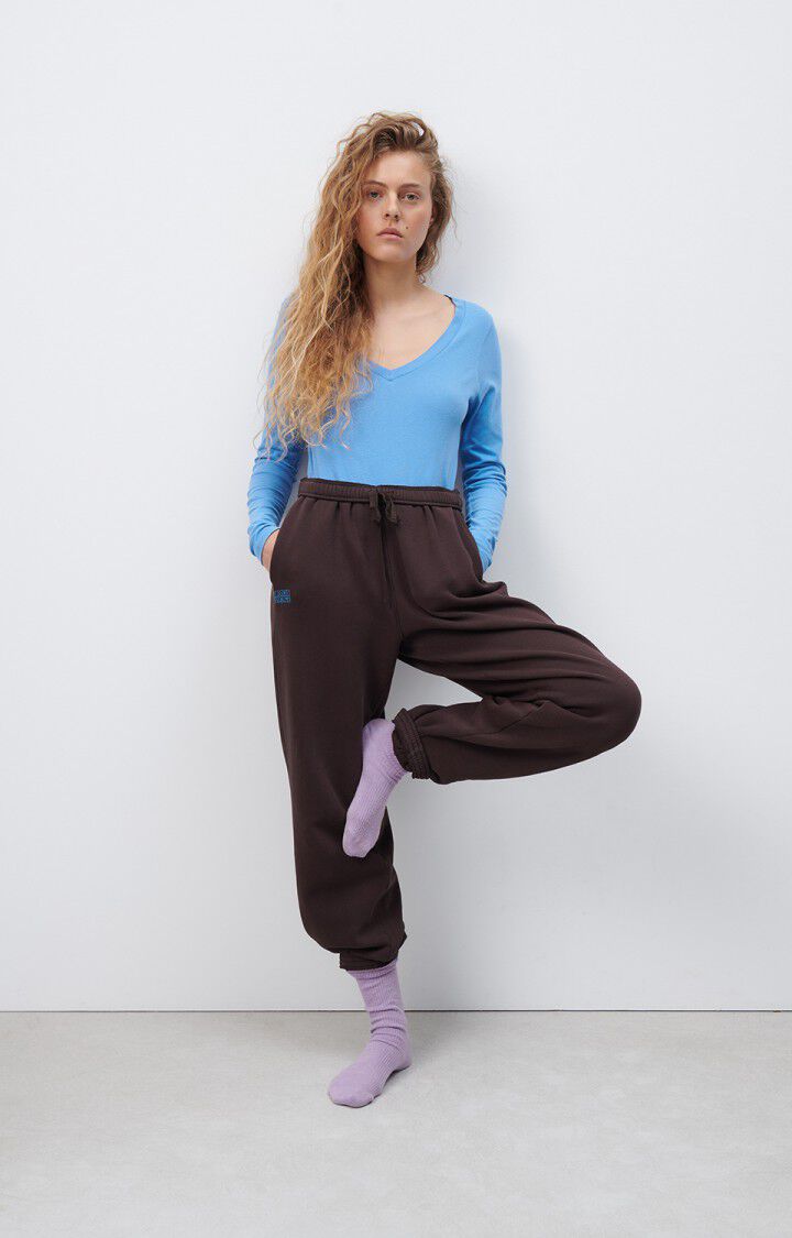 American Vintage T-shirt Femme Gamipy - BALTIQUE 62 Manches Longues Bleu - H24