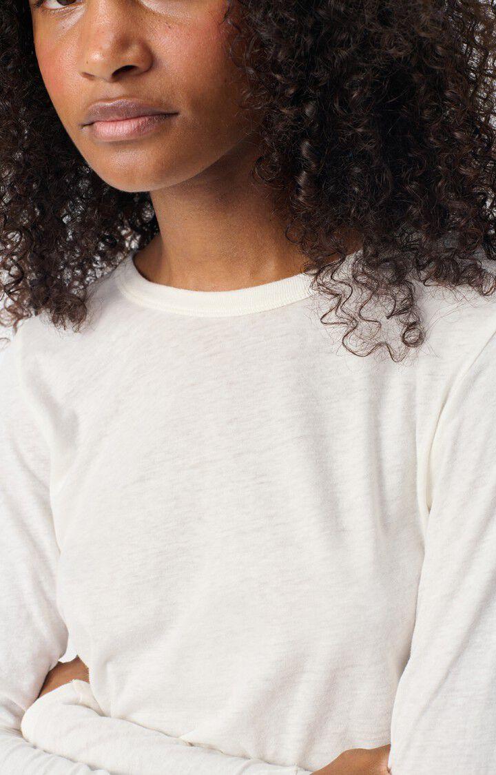 American Vintage T-shirt Femme Gamipy - BLANC 62 Manches Longues Blanc - E25