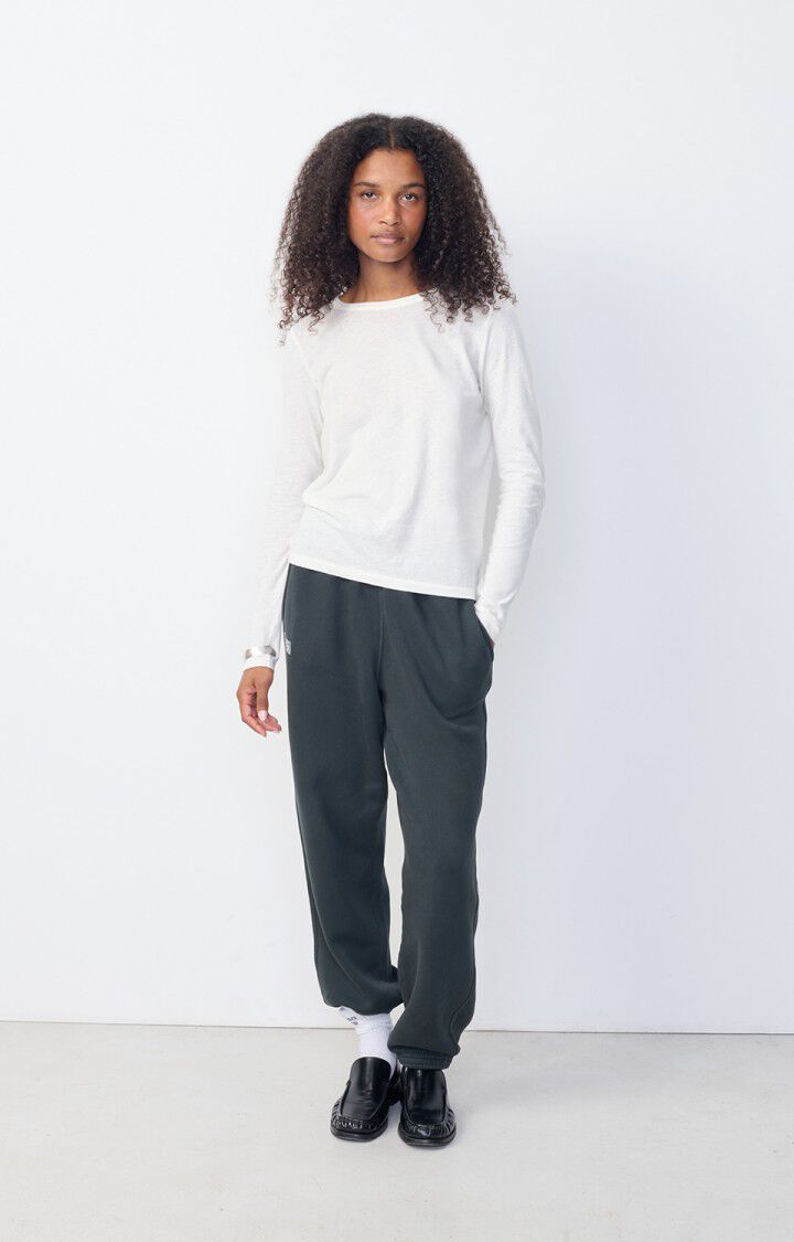 American Vintage T-shirt Femme Gamipy - BLANC 62 Manches Longues Blanc - E25