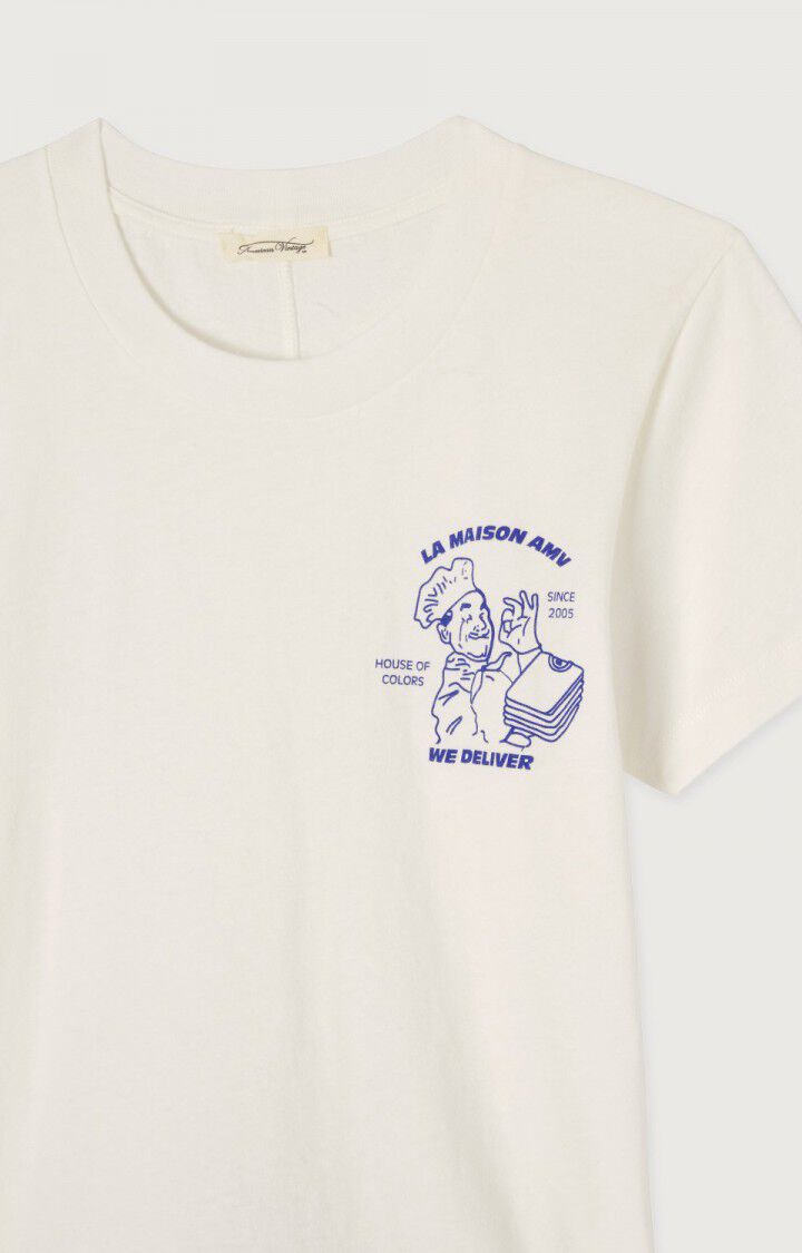 American Vintage T-shirt Femme Gamipy - BLANC Manches Courtes Blanc - H22B