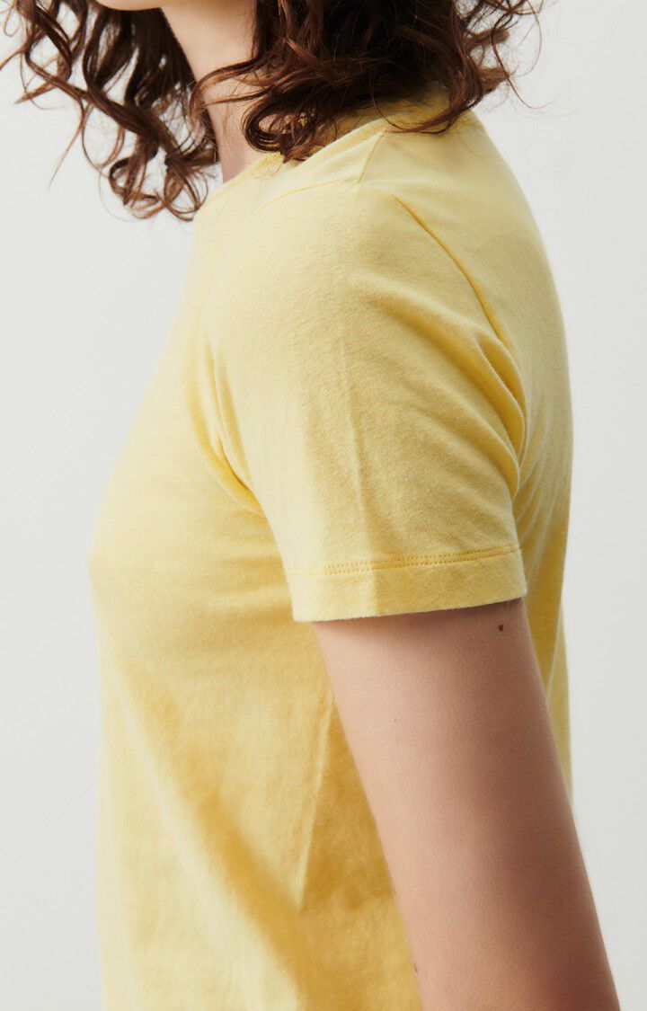 American Vintage T-shirt Femme Gamipy - CITRONNADE 16 Manches Courtes Jaune - E24