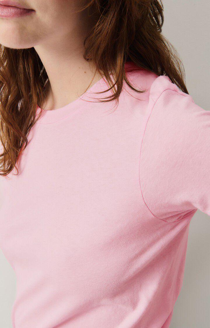 American Vintage T-shirt Femme Gamipy - FLEUR DE CERISIER 16 Manches Courtes Rose - E25
