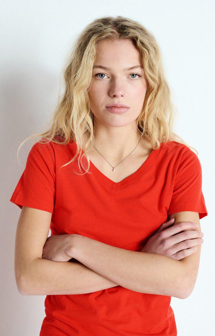 American Vintage T-shirt Femme Gamipy - FRAISE 16 Manches Courtes Rouge - E25