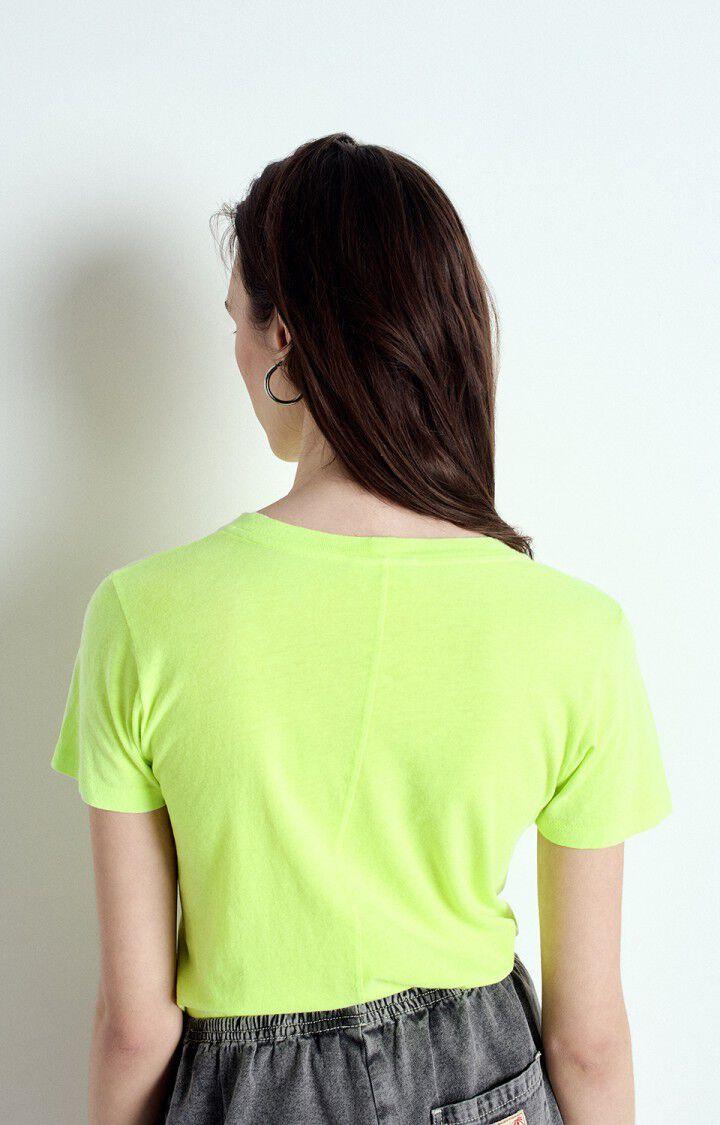 American Vintage T-shirt Femme Gamipy - JAUNE FLUO 16 Manches Courtes Jaune - E25