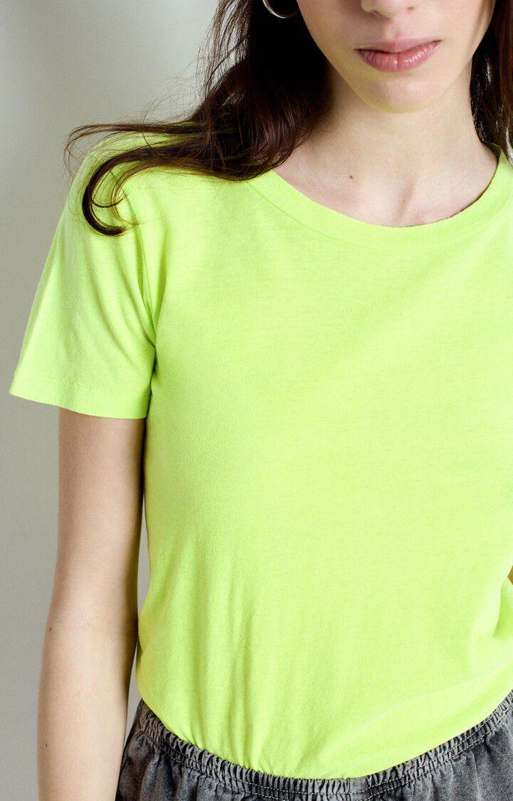 American Vintage T-shirt Femme Gamipy - JAUNE FLUO 16 Manches Courtes Jaune - E25