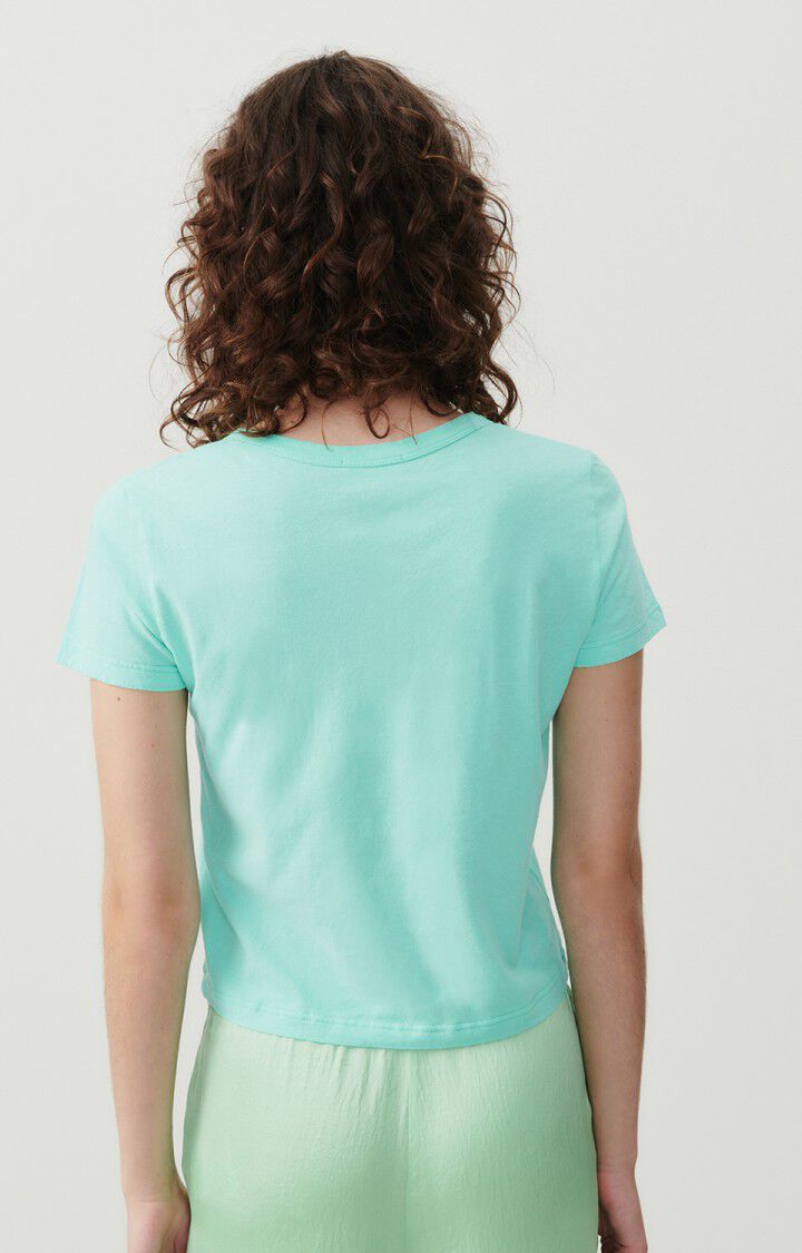 American Vintage T-shirt Femme Gamipy - LAGON 17 Manches Courtes Bleu - E24