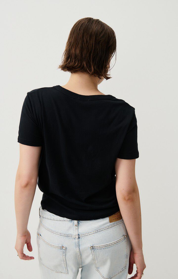 American Vintage T-shirt Femme Gamipy - NOIR 17 Manches Courtes Noir - E25
