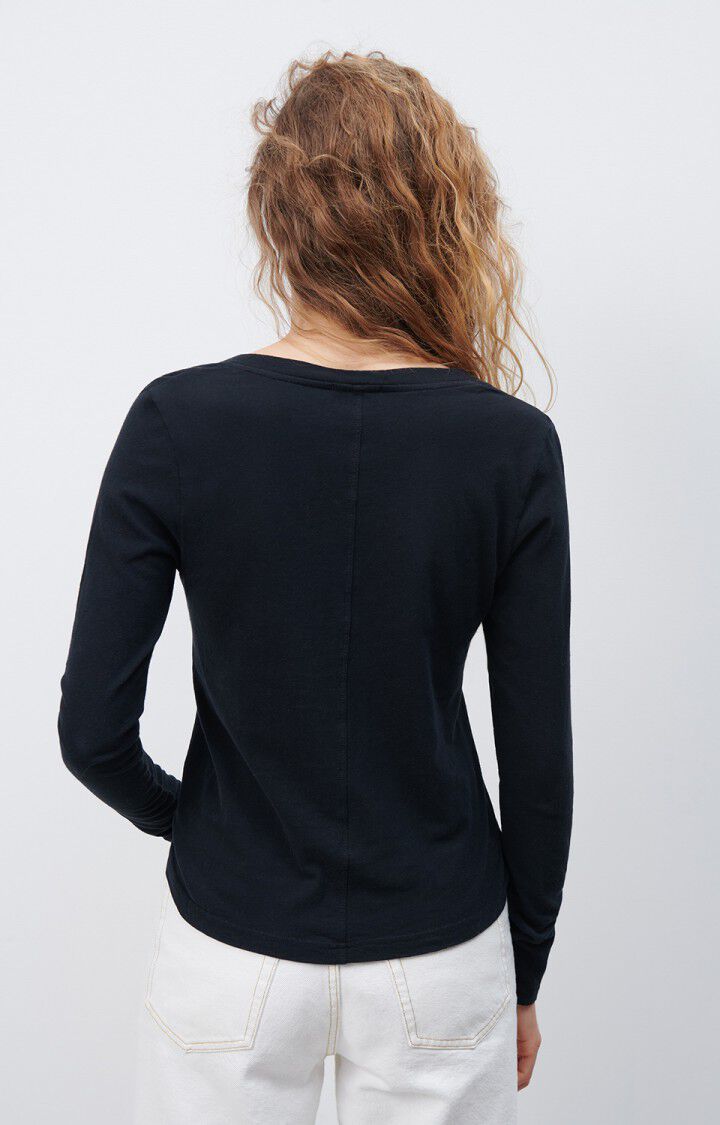 American Vintage T-shirt Femme Gamipy - NOIR 62 Manches Longues Noir - E25