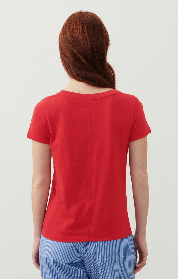 American Vintage T-shirt Femme Gamipy - POIVRON 16 Manches Courtes Rouge - E24