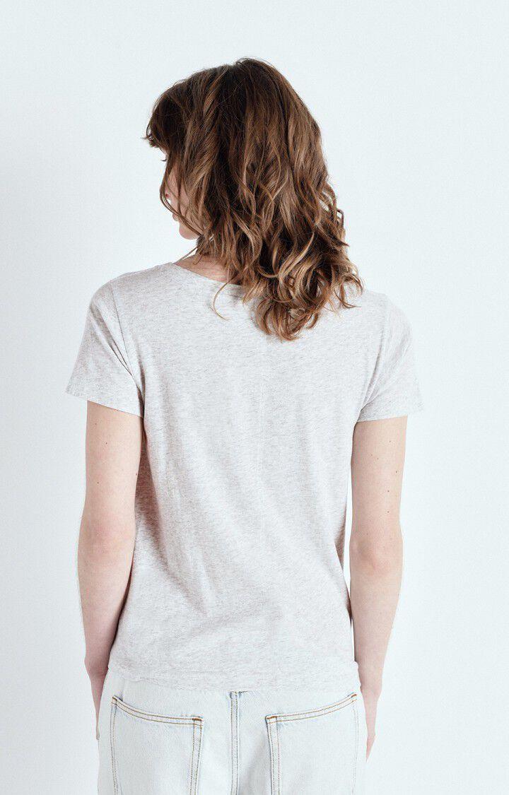American Vintage T-shirt Femme Gamipy - POLAIRE CHINE 16 Manches Courtes Gris - E25
