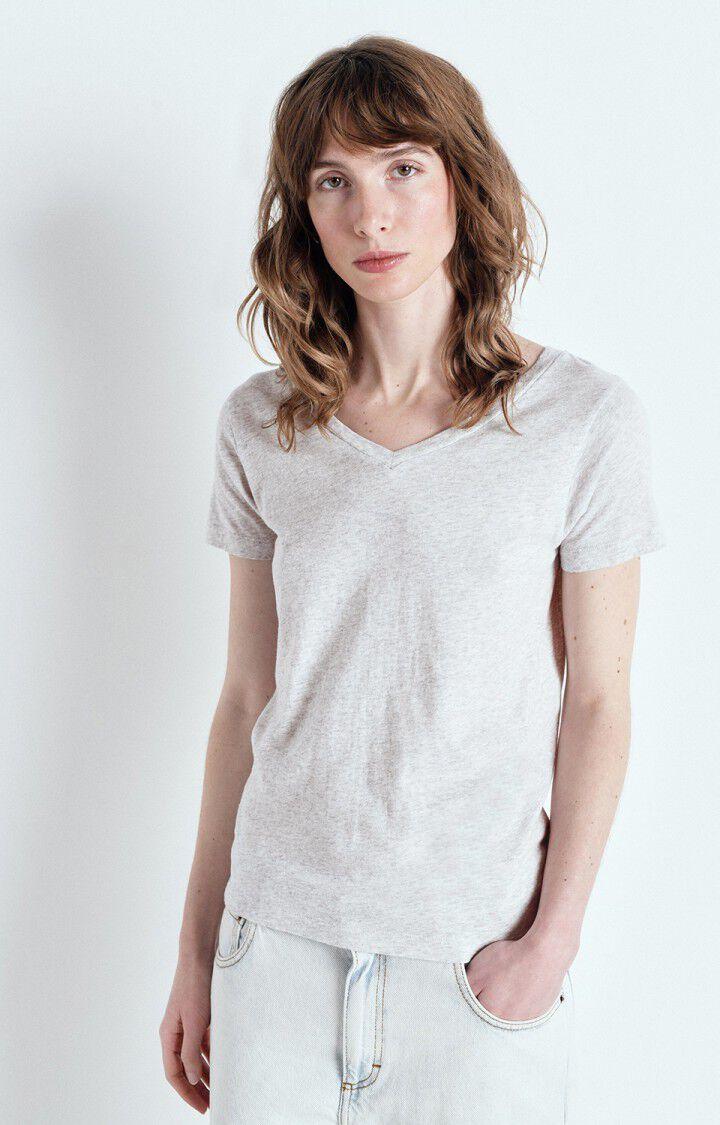 american vintage T-shirt femme Gamipy - POLAIRE CHINE 16 Manches courtes Gris - E25