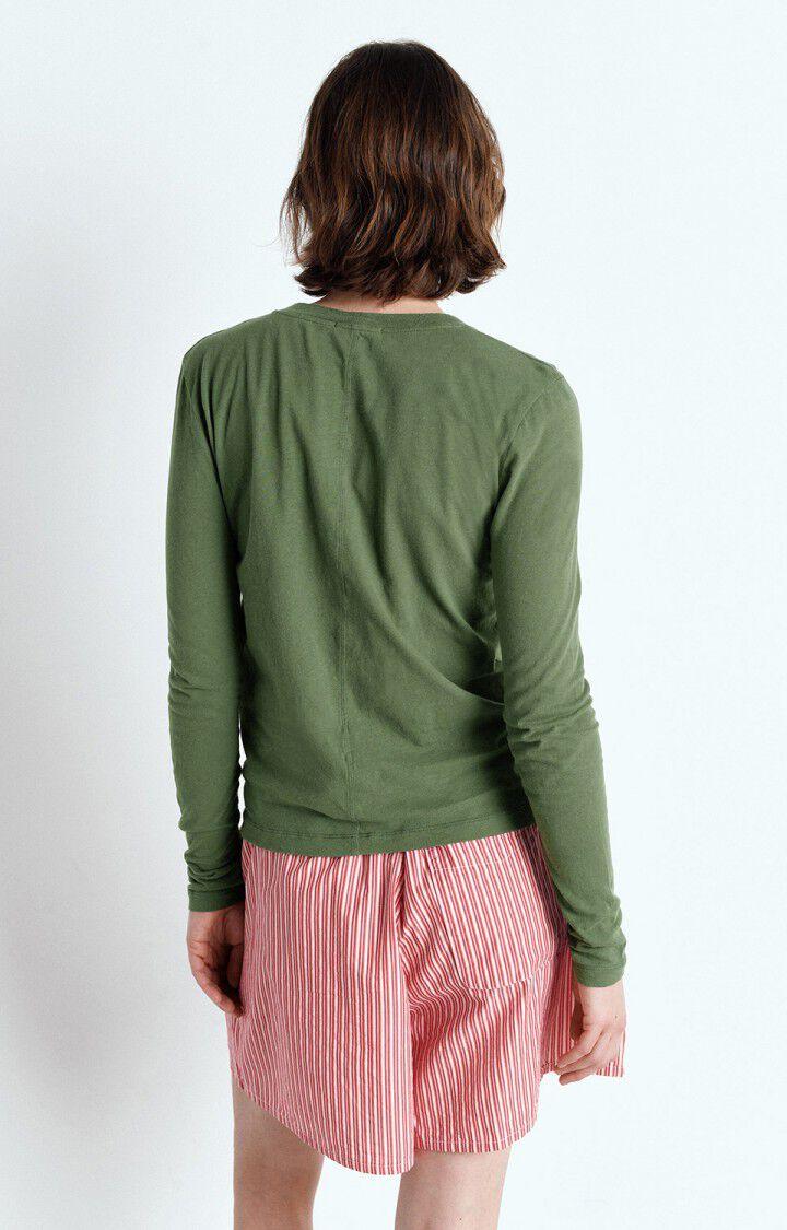 American Vintage T-shirt Femme Gamipy - TORTUE 63 Manches Longues Vert - E25