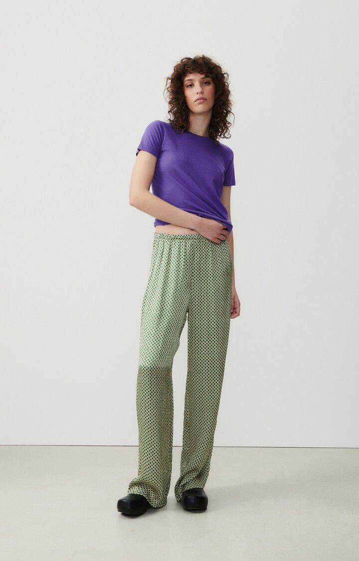 american vintage T-shirt femme Gamipy - VIOLET 16 Manches courtes Violet - E24