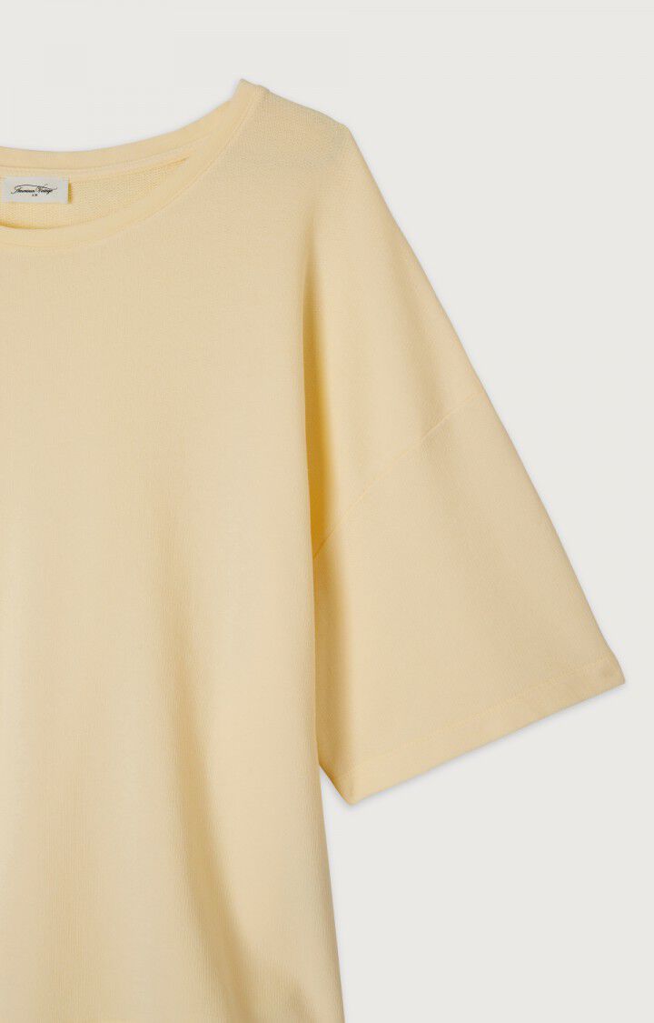 American Vintage T-shirt Femme Hapylife - BLOND VINTAGE Jaune - E23B