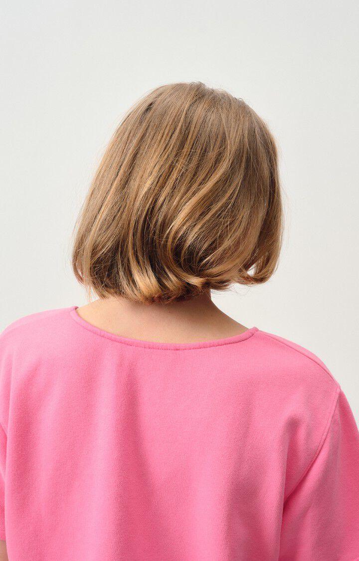 American Vintage T-shirt Femme Hapylife - BUBBLE GUM VINTAGE 19 Manches Courtes Rose - E24