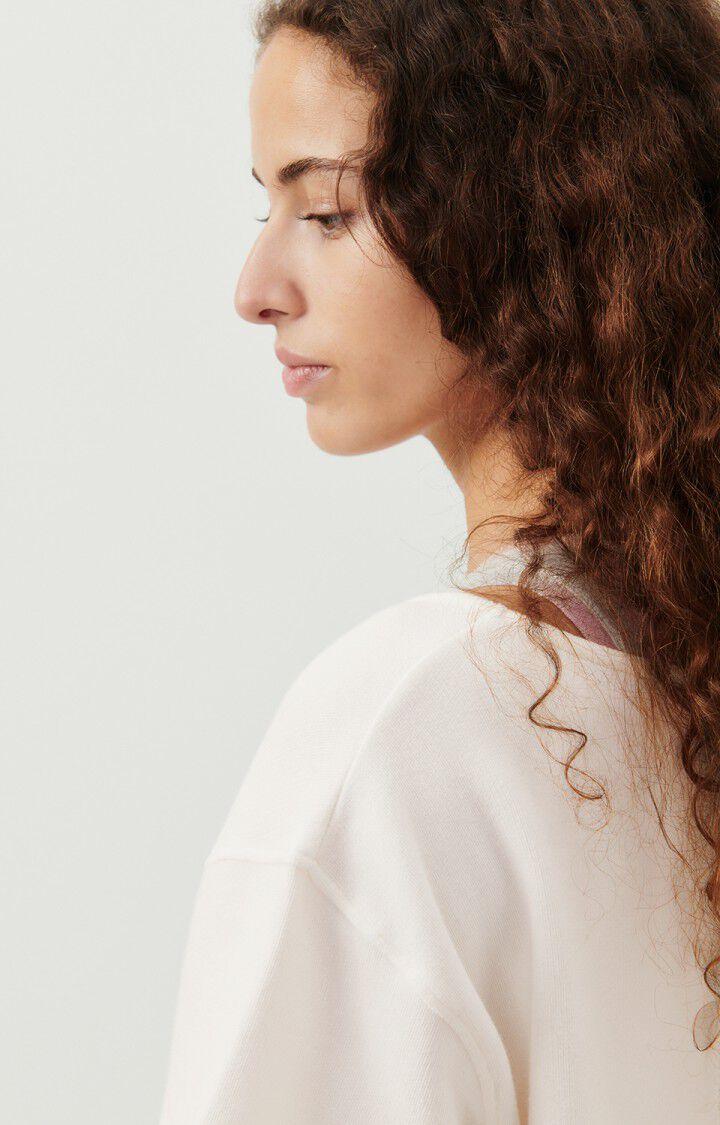 American Vintage T-shirt Femme Hapylife - COLOMBE VINTAGE 19 Manches Courtes Blanc - E24