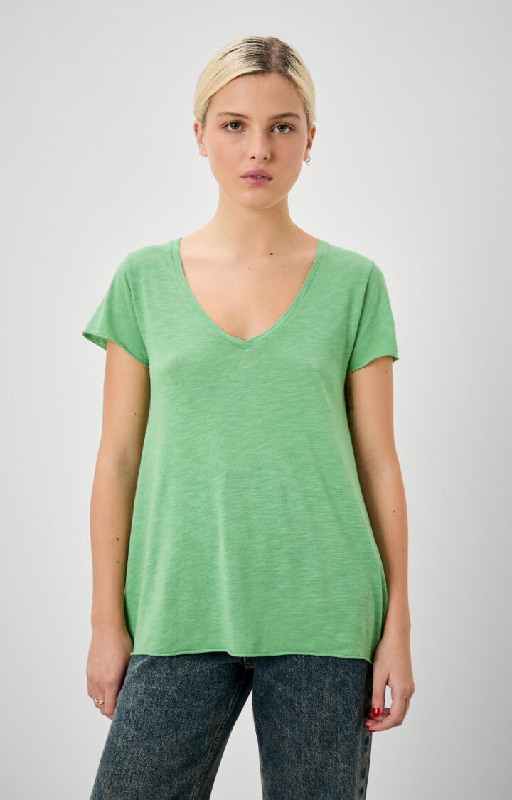 american vintage T-shirt femme Jacksonville - ALOE VERA VINTAGE Manches courtes Vert - E22B