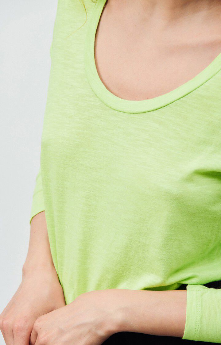 American Vintage T-shirt Femme Jacksonville - AMANDE VINTAGE 65 Manches Longues Vert - H24