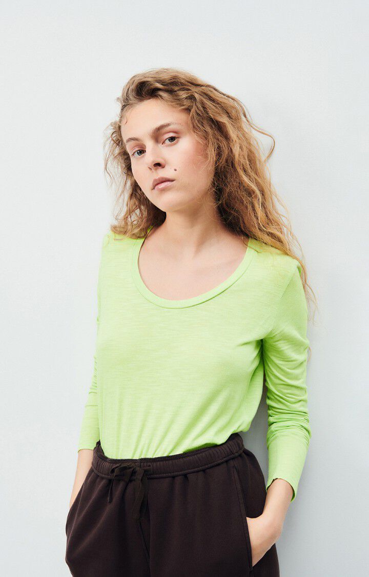 american vintage T-shirt femme Jacksonville - AMANDE VINTAGE 65 Manches longues Vert - H24