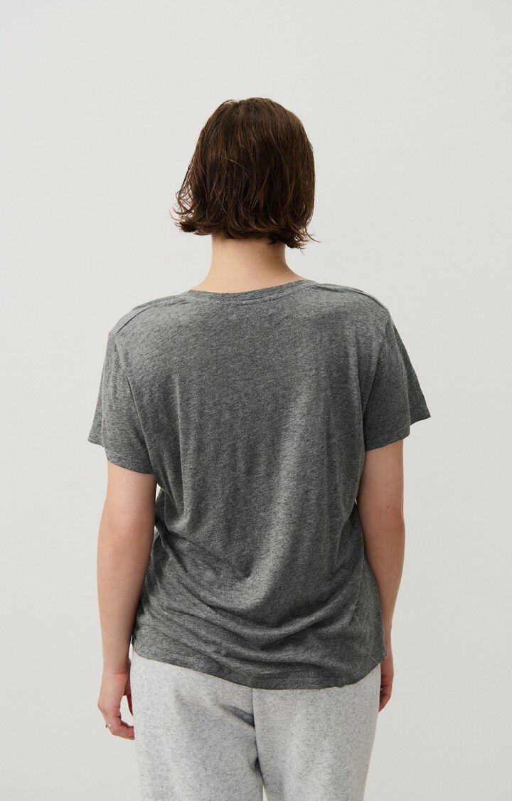 American Vintage T-shirt Femme Jacksonville - ANTHRACITE CHINE 15 Manches Courtes Gris - E25