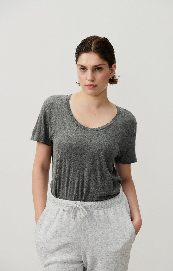 american vintage T-shirt femme Jacksonville - ANTHRACITE CHINE 15 Manches courtes Gris - E25