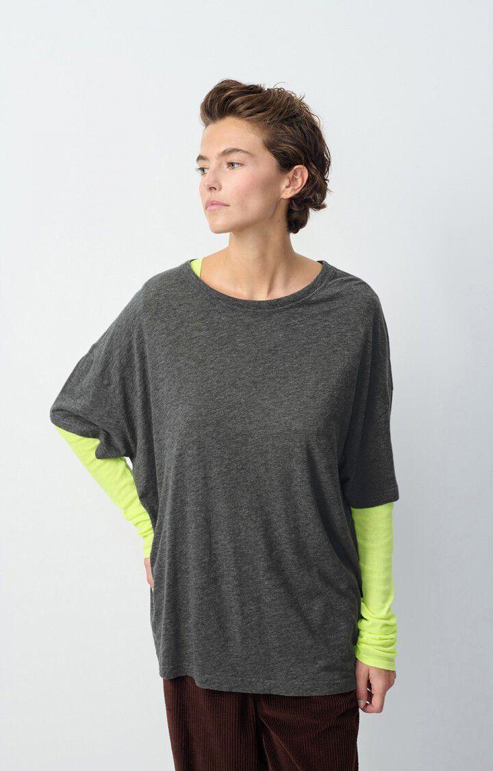 american vintage T-shirt femme Jacksonville - ANTHRACITE CHINE 17 Manches courtes Gris - E25